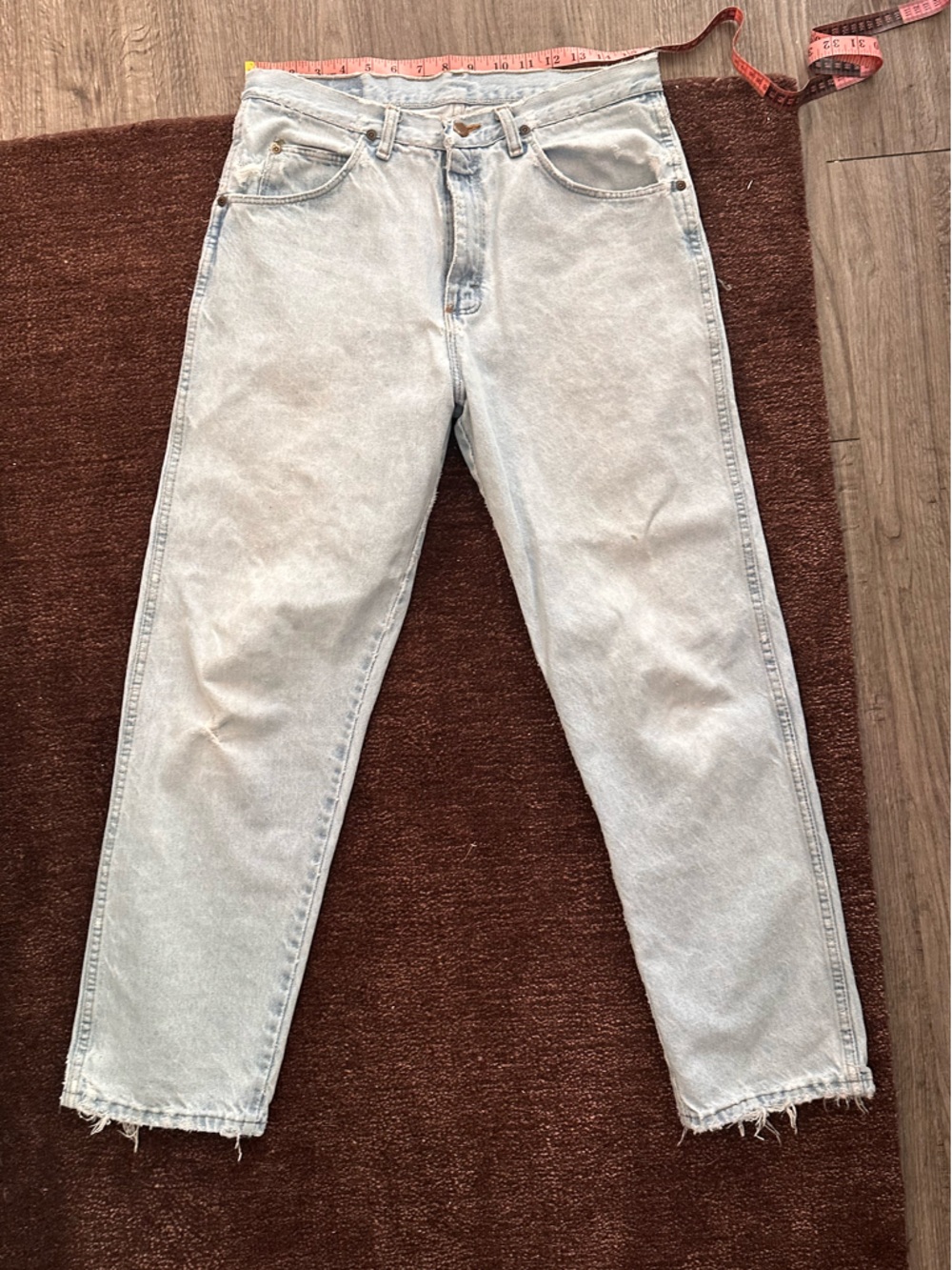 Vintage wrangler Light Wash High-Rise Straight Jeans